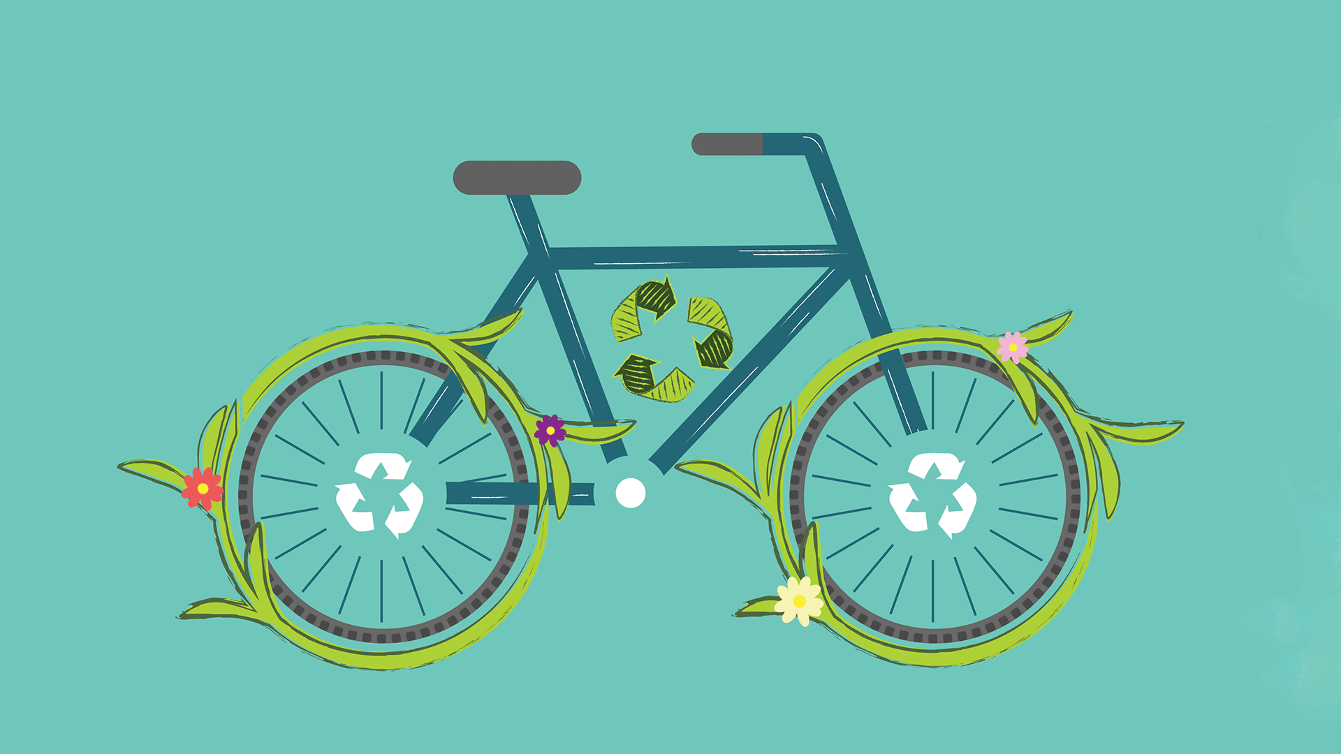 Bicycle Recycle illustration