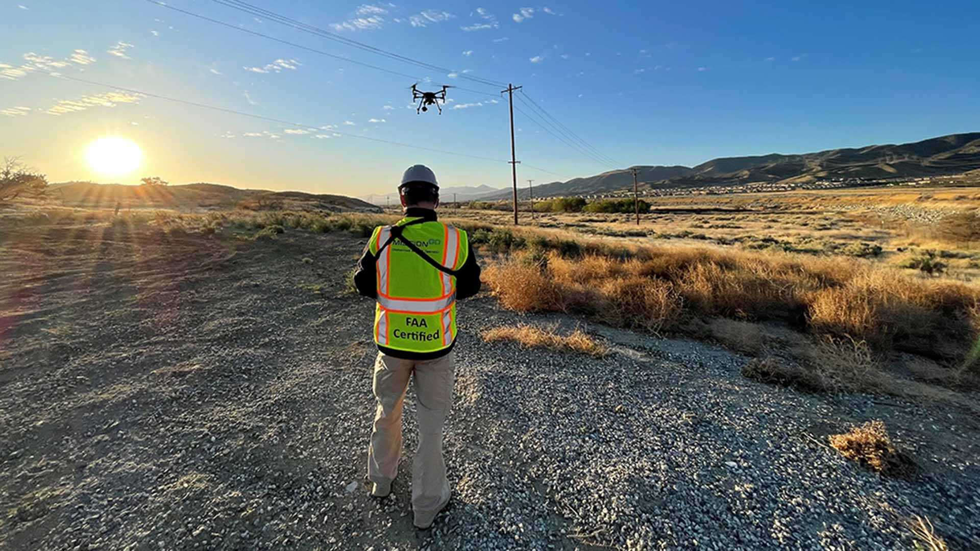 drone in field